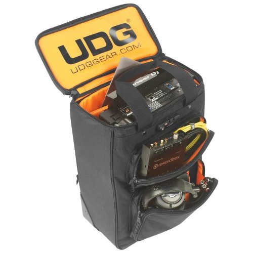 תיק גבטרולי לDJ מפיק UDG Ultimate Producer Backpack Trolley Black/ Orange