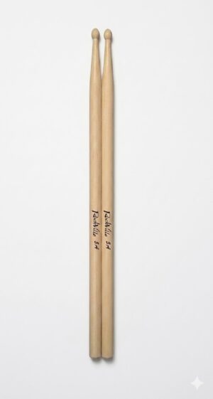 זוג מקלות תופים ראש עץ Rockville Hickory 5A