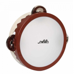 טמבורין עיצוב מיוחד בגווני חום ובז’. קוטר 14 ס”מ. כולל 3 זוגות מצלצלים