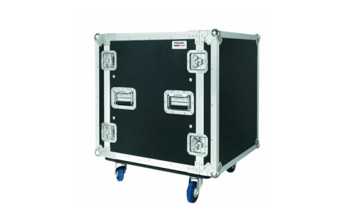 מארז עץ FLIGHT CASE 12U עם גלגלים דגם CR412-RED