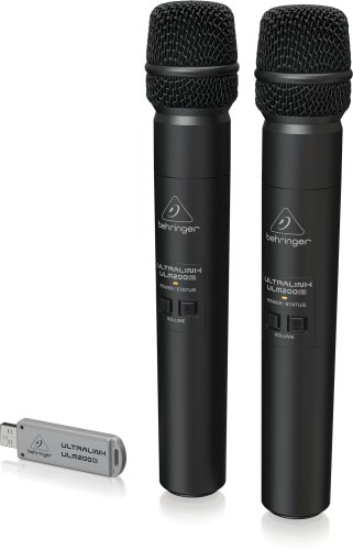מערכת אלחוטית שני מיקרופונים ידני Behringer ULM 202 USB