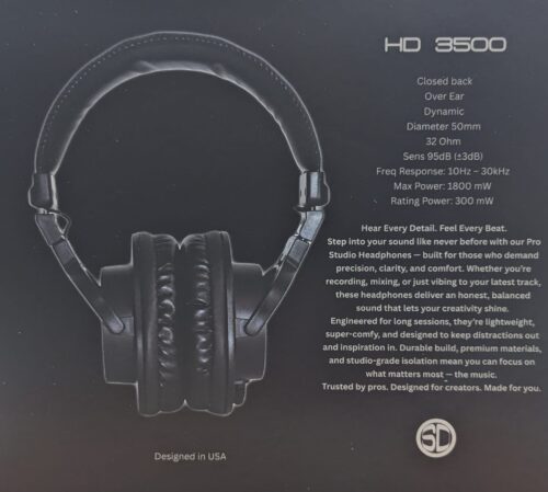 מפרט טכני אוזניות אולפן Steelerd HD3500