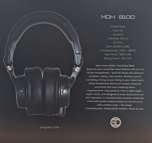 מפרט טכני אוזניות אולפן Steelerd MDH 9100