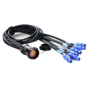 ספיידר SOCAPEX ל-6 כבלי POWERCON כחול באורך 1.5 מטר דגם BO1.5 מבית LIGHTEK