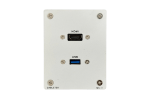 פנל עם USB+HDMI כולל קופסת קיר בצבע לבן