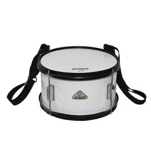 תוף מצעד 12″ * 7″ עם רצועות לכתפיים ומקלות MBJ1207 JINBAO צבע לבן